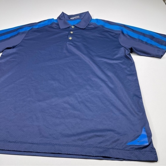 Nike Golf Fit Dry Polo Shirt Blue Preppy Resort Vacation Summer Short Sleeve - Picture 2 of 15